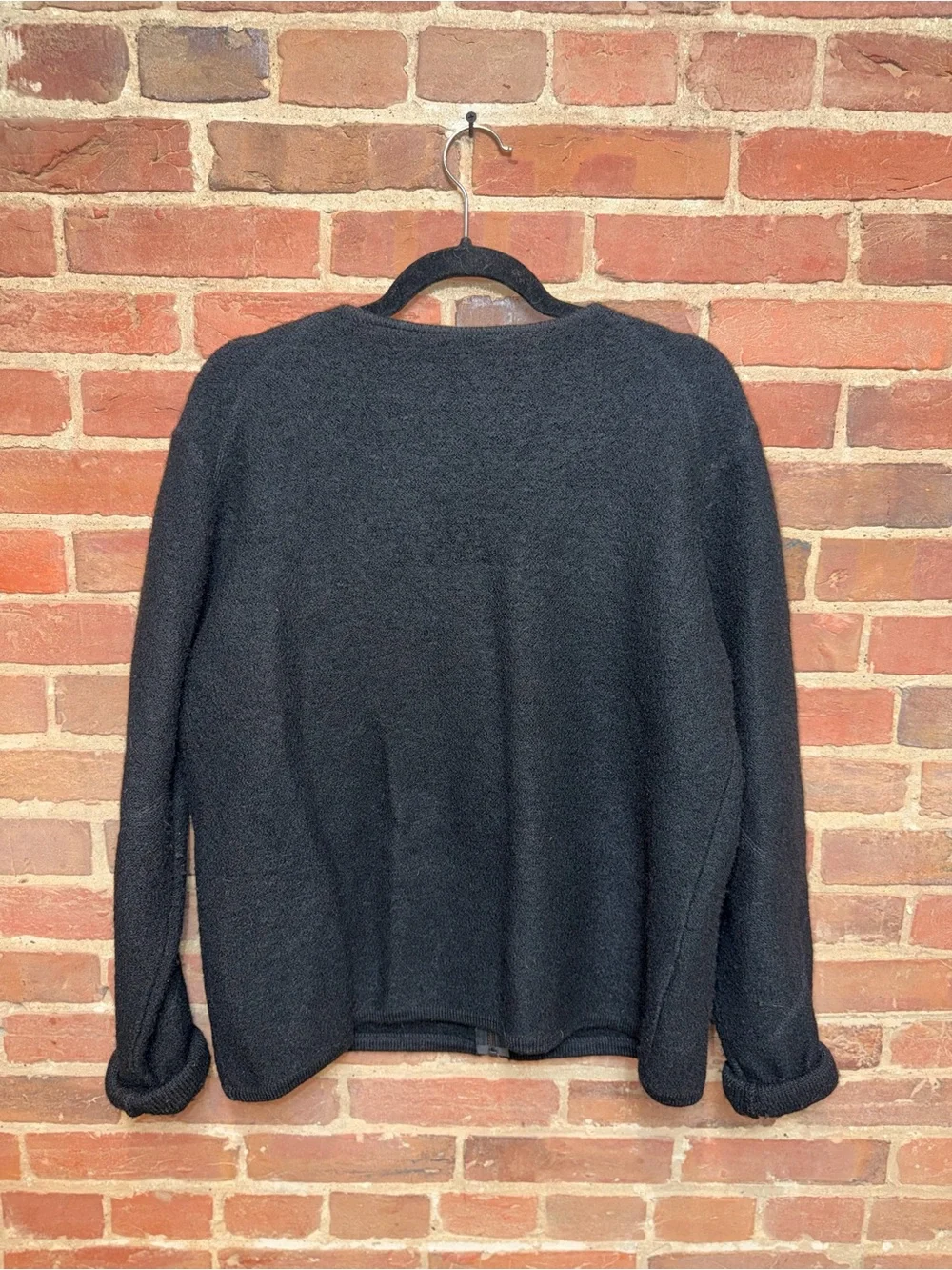 The North Face Men's Black Full-Zip Knit Jacket Wide Neck Large